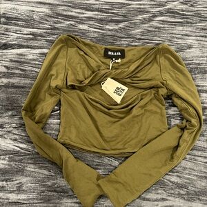 Seroya Olive Green Top Size S
